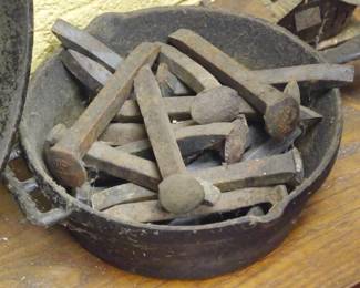 123 - Cast Iron Pot w/ stakes
