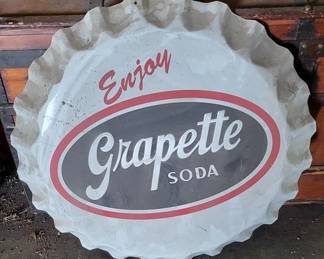 18 - Vintage Metal Grapette Soda Advertising
