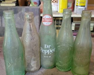 496 - Vintage Dr. Pepper Bottles
