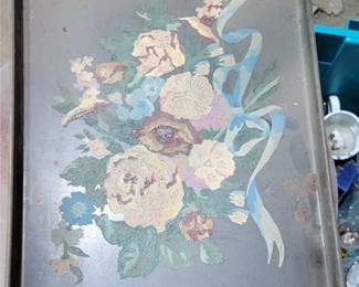 425 - Vintage Painted Tray, 1953
