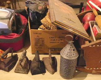 210 - Cast Irons, Lantern & More
