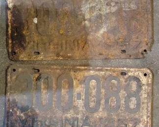 412 - Vintage VA 1957 License Plates
