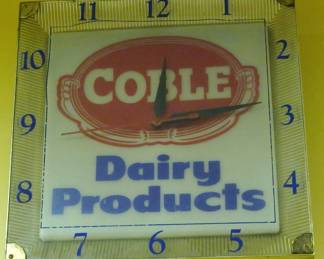 32 - Vintage Coble Diary Products Wall Clock
