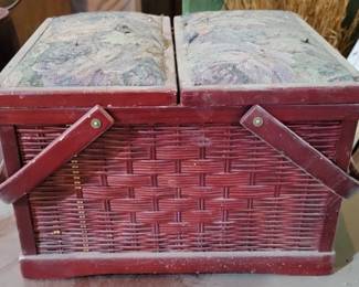 418 - Vintage Sewing Box w/ contents
