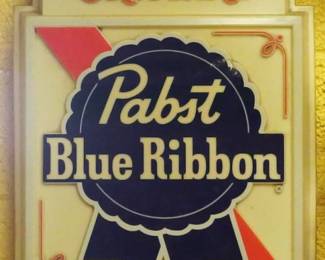 37 - Vintage Pabst Blue Ribbon Light up Advertisement
