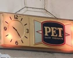 325 - Vintage PET Dairy Products Light Up Clock
