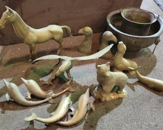 417 - Assortment of Brass Figurines & More
