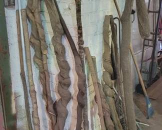468 - Assorted Twisted Wood/ Walking Sticks
