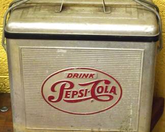 39 - Vintage Metal Pepsi-Cola Cooler

