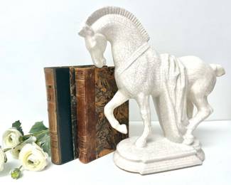 Vintage Ceramic Trojan Horse Figure