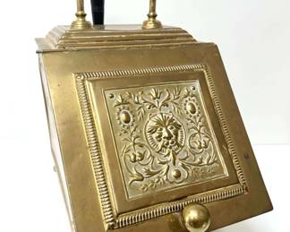 19th Century Henry Loveridge Brass Scuttle Coal Bucket