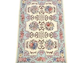 Antique Aubusson Needlepoint Rug Tapestry Wall Hanging