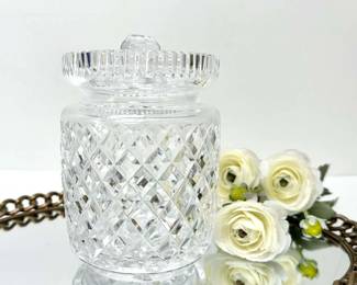 Waterford Crystal Biscuit Barrel Jar with Lid