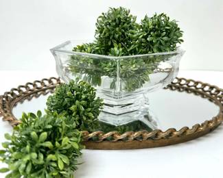 Decorative Glass Pedestal Bowl