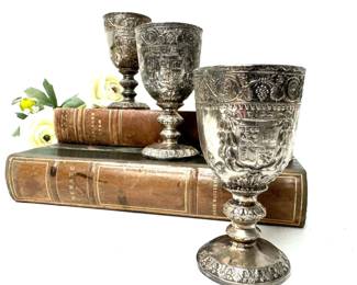 Vintage Corbell Co. Silver Plated Mini Goblets