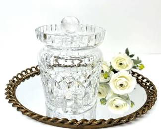 Waterford Lismore Biscuit Barrel Crystal Jar with Lid