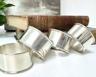 Set of 4 Gorham Sterling Silver Napkin Rings