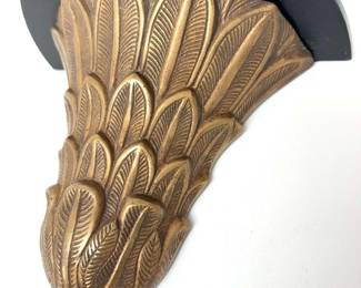 Vintage Brass Wall Sconce Shelf