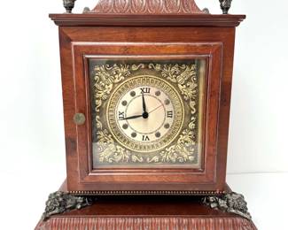 Mantle Clock with Lion Detail