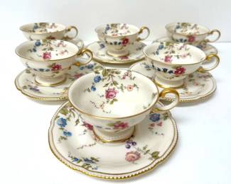 Vintage Castleton Sunnyvale Floral Fine China Cup Saucer Set