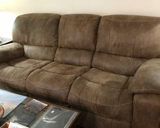 sofa, fairly new, reclines on both ends, 300