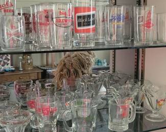 Collection of advertising glass