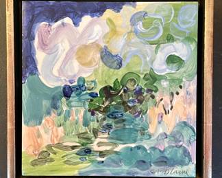 Nell Blaine  “Imaginary Landscape With Cloud”  1967
7”x7”
