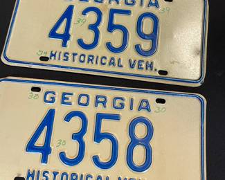 Vintage Historical Vehicle License Plate