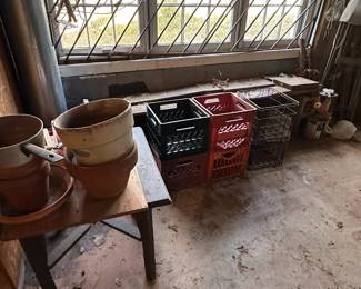 Garden Pots, Crates, Misc. Items