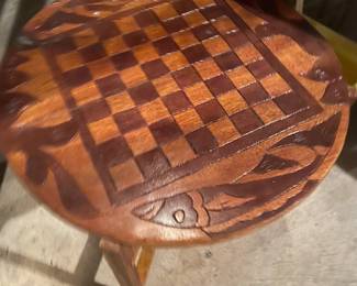Folk Art Wood Game Table