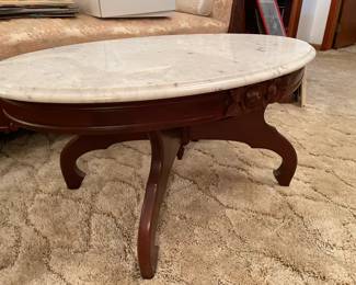 Italian Marble top Mahogany Tables