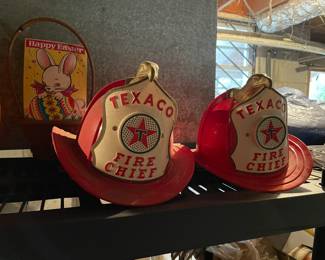 Vintage Texaco Fire Chief Hats