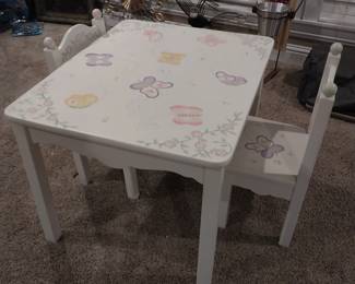Child’s table and chair