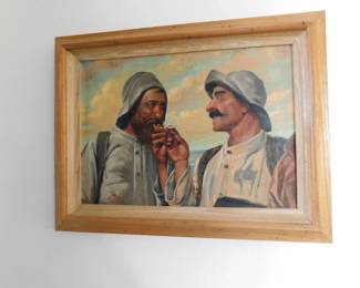 A.R.L. Clausen Oil. This one is a bit special, double image on the verso.