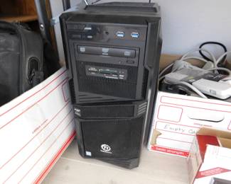 Gaming computer with transparent side.