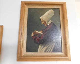 A.R.L. Clausen original oil pair. Early 1900.