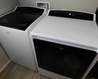 Maytag digital washer and dryer, brand new, huge washer barrel.