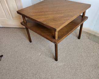 Inv no 202 John Stuart two tiered end table 30x30x25