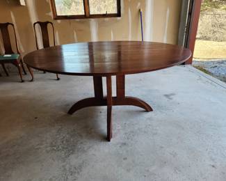Inv no 309 Hand made cherry dining table 60 round 29.5 t