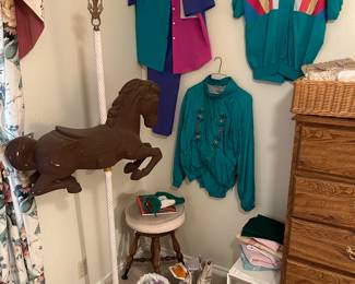 Tons of vintage clothing, and a lot of womens vintage Windsuits!