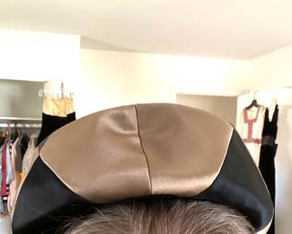 Vintage satin pillbox hat