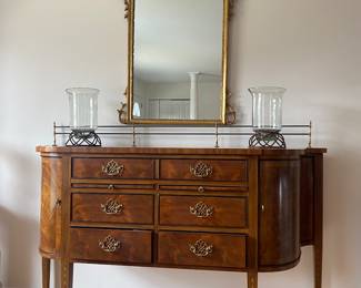 Drexel sideboard with brass galley