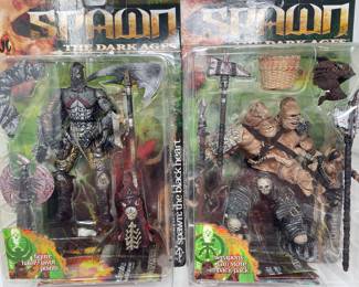 Sold in a set of 2:  Spawn The Dark Ages, Series 14, the Black Heart & Tormentor,  $25