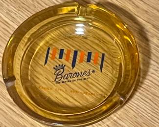 Vtg Barone's glass ashtray,  $4