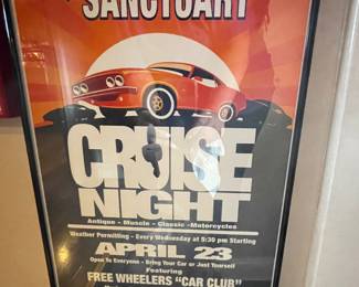 The Sanctuary Cruise Night framed poster,  $20