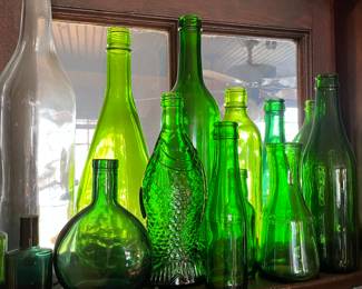 Green Bottles  priced and available at the in home sale ~ 