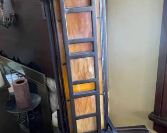 Robert Louis Tiffany table lamp mission style,  20"H x 7" x 7",  $125