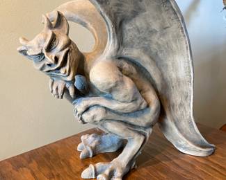 Toscano Gargoyle Sculpture Statue, 10"H x 12"D, $24