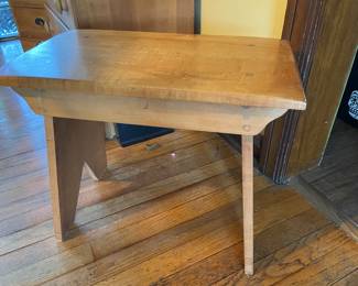 Vintage wood bench, 20" x 17"H,  $25