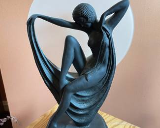 Crosa lamp art deco lady, 6.5"W x 16"H,  $58